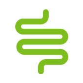 Tekening van groene doorlopende lijn die staat voor vezels Tekening van groene doorlopende lijn die staat voor vezels