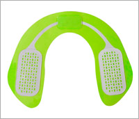 Heup trainer apparaat zonder de beschermhoes waardoor de groene kleur te zien is