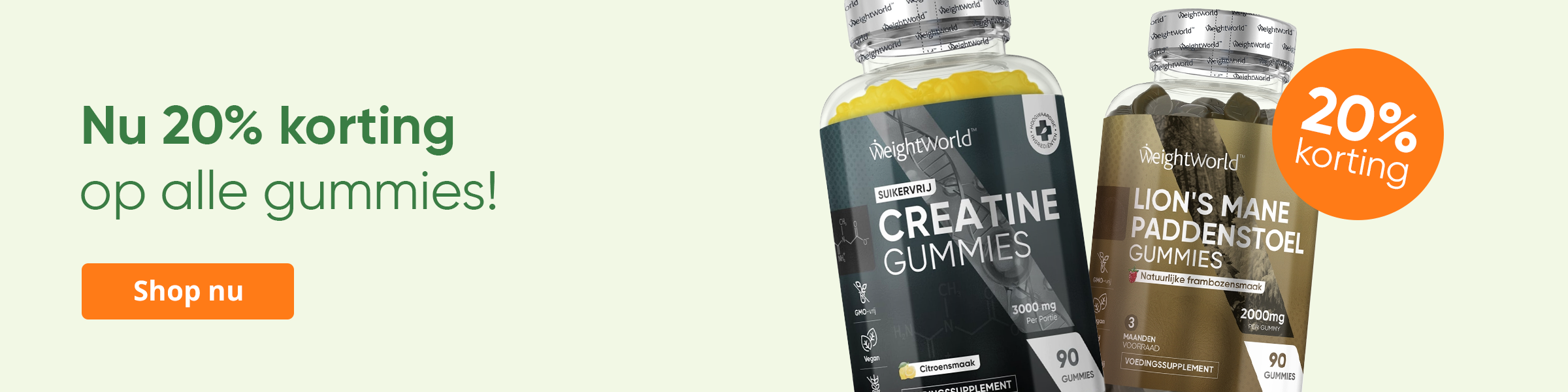 Nu 20% korting op alle gummies!