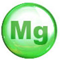 Groen bolletje met erin de letters Mg - die staan voor magnesium Groen bolletje met erin de letters Mg - die staan voor magnesium