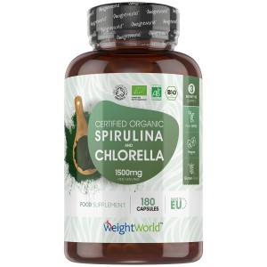 genezen Liever Boomgaard Biologische Chlorella & Spirulina capsules | WeightWorld