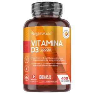 Vitamine D3 2000 IE 400 tabletten van WeightWorld