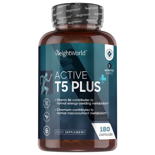 Zwart potje met 60 active T5 plus capsules van WeightWorld Zwart potje met 60 active T5 plus capsules van WeightWorld