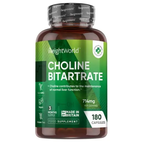 Choline 714 mg 180 capsules - Voor een normale leverfunctie - 3 maanden voorraad