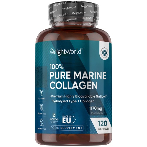 Puur Vis Collageen 1170mg - 120 Capsules - Gehydrolyseerd marine collageen