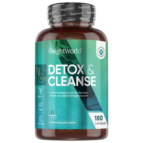 Detox & cleanse capsules met calcium - 180 capsules - detox kuur