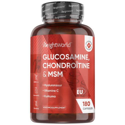 Glucosamine & chondroitine - 1790 mg - 180 Capsules - voor Mobiliteit en gewrichten support
