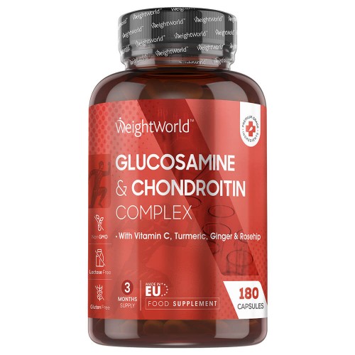 Glucosamine & ChondroÃ¯tine - 1790 mg - 180 Capsules - Ondersteuning van de gewrichten en Mobiliteit