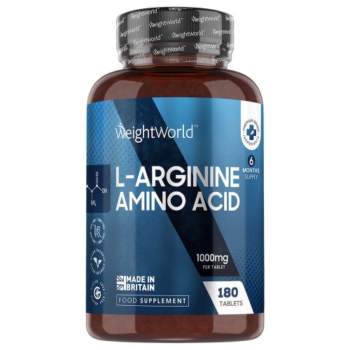 L-Arginine tabletten - WeightWorld - 180 tabletten