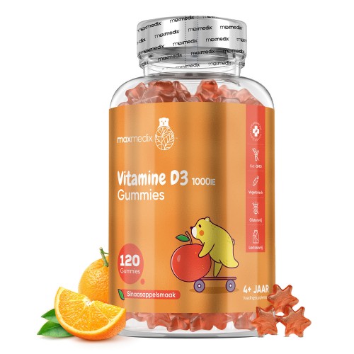 Vitamin D3 gummies for kids - 1000 IE - 120 gummies -  4 maanden voorraad