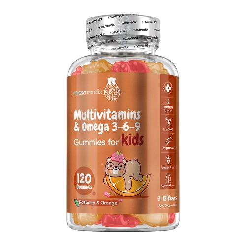 Multivitamine Gummies Kids - 120 gummies - 17 vitamines en Omega vetzuren - 2 maanden voorraad