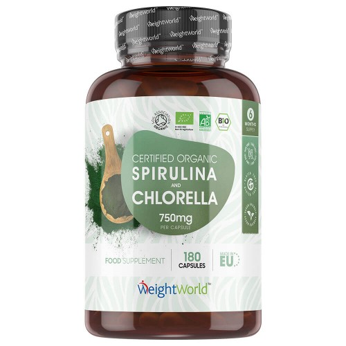 Chlorella en spirulina capsules van WeightWorld