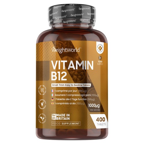 interval uitblinken Compatibel met Vitamine B12 | 400 Tabletten | 1000 mcg | WeightWorld