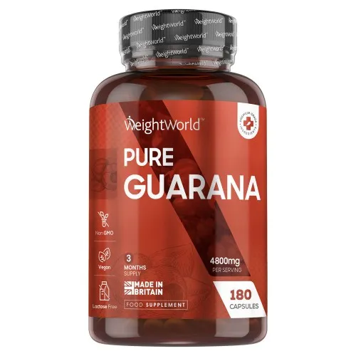 Guarana  - 4800 mg 180 vegan capsules -  voor 3 maanden