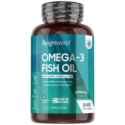 bronzen prioriteit hybride Omega 3 Visolie | Natuurlijk Omega 3 Softgel Supplement | WeightWorld