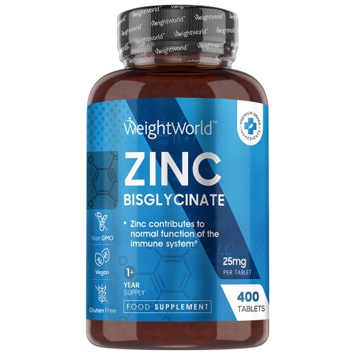 Zink supplement - 25 mg 365 tabletten - Helpt cognitieve functies te behouden