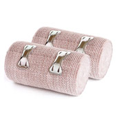 Twee roze en herbruikbare wraps/handdoekjes met goude sluiting om te gebruiken bij fango bodywrap kleimaseker Twee roze en herbruikbare wraps/handdoekjes met goude sluiting om te gebruiken bij fango bodywrap kleimaseker