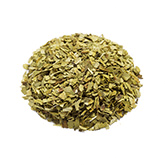 Een hoopje, in de vorm van een cirkel, met yerba mate vezels