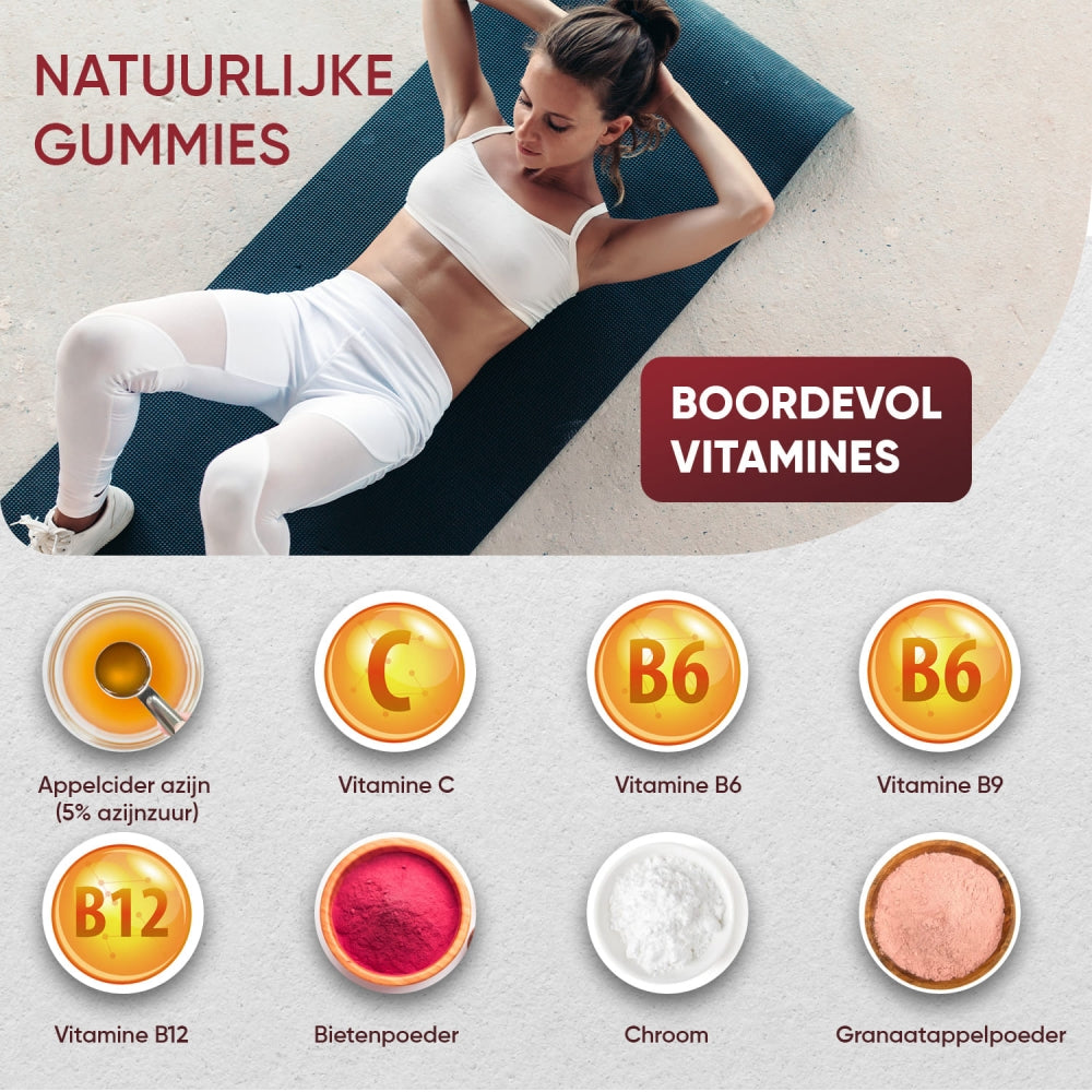 De inhoud van de appelazijn gummies van WeightWorld