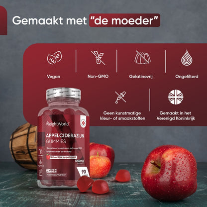 Voordelen van de appelazijn gummies van WeightWorld