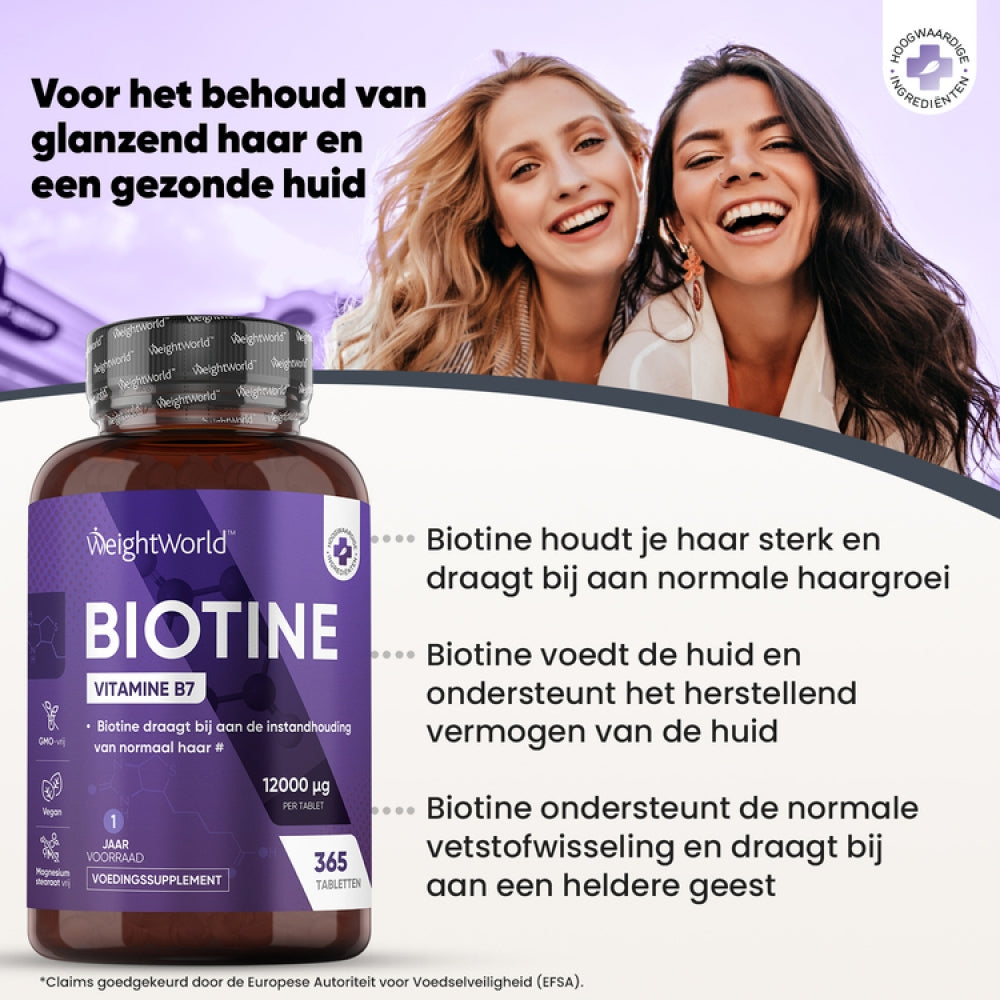 Een weergave van de voordelen van de biotine tabletten