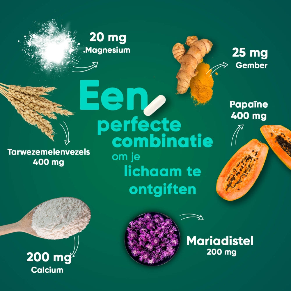 De inhoud van de detox pillen van WeightWorld