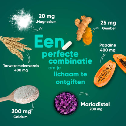 De inhoud van de detox pillen van WeightWorld