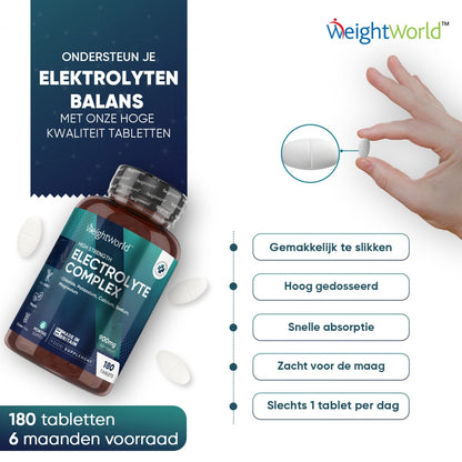 Kenmerken van het elektrolyten supplement van WeightWorld