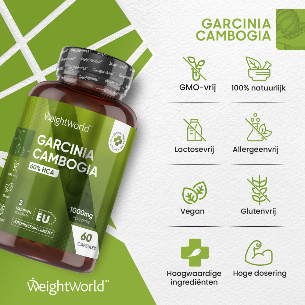 Kenmerken van de Garcinia Cambogia pillen van WeightWorld