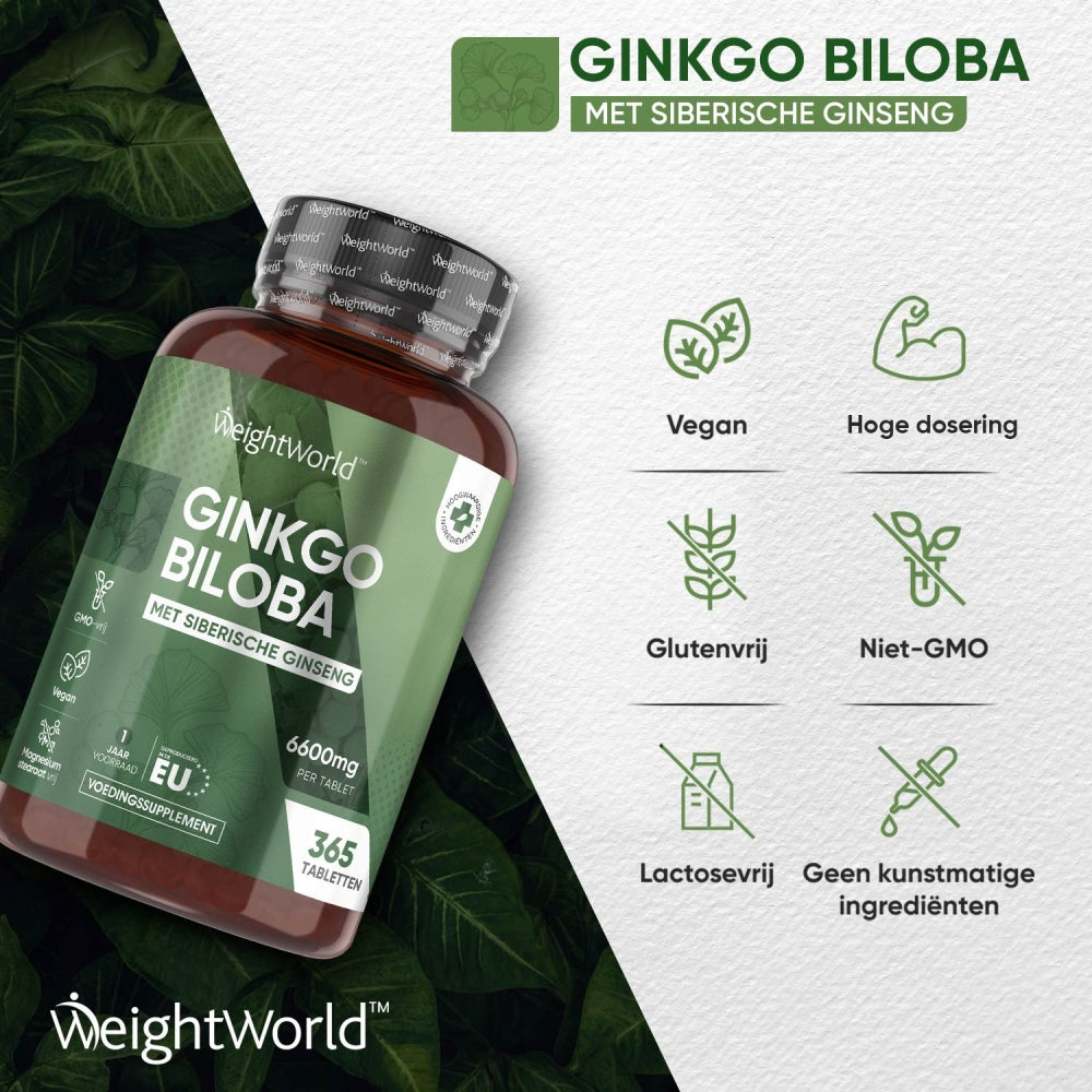 Voordelen van de krachtige Ginkgo Biloba tabletten van WeightWorld