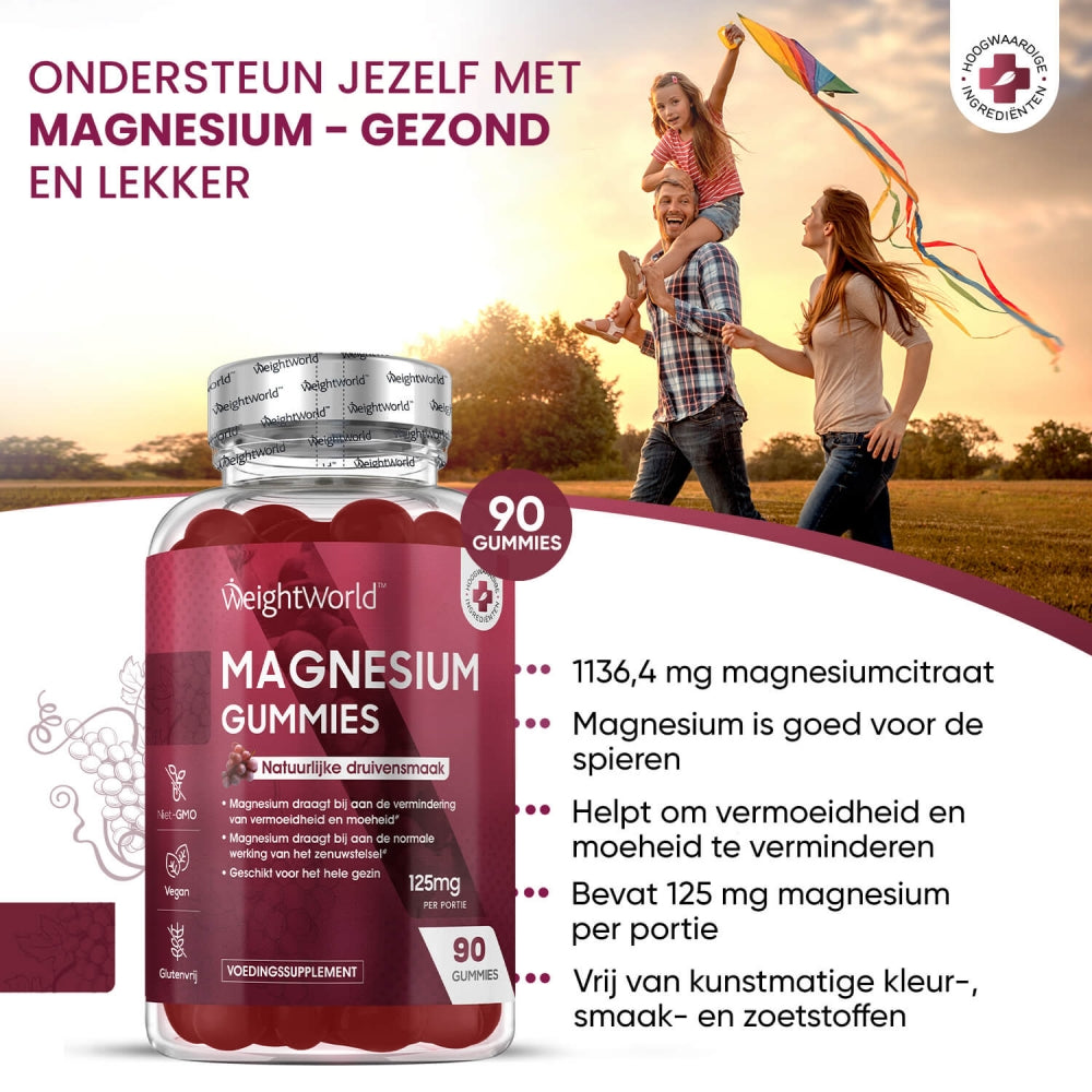Verschillende voordelen van de hoog gedoseerde magnesium gummies van WeightWorld