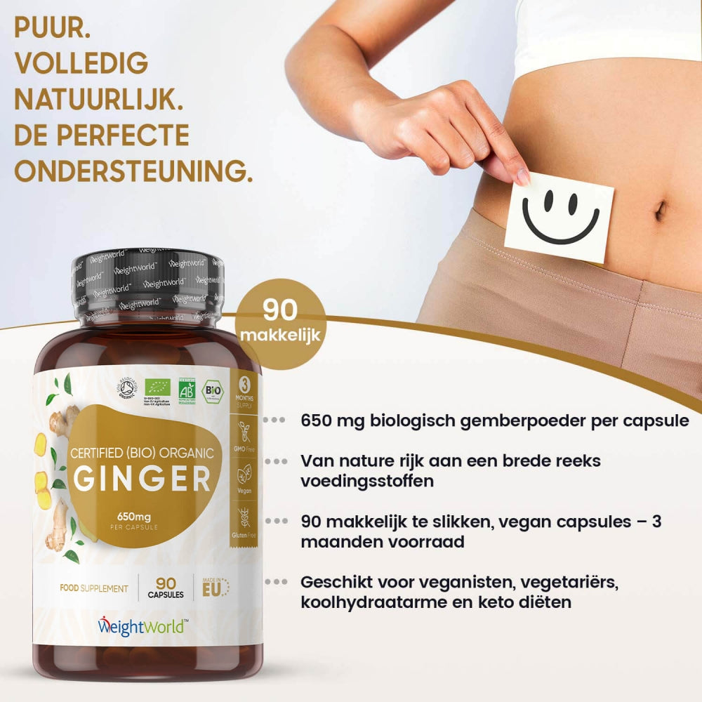 Voordelen van de biologische gember pillen van WeightWorld