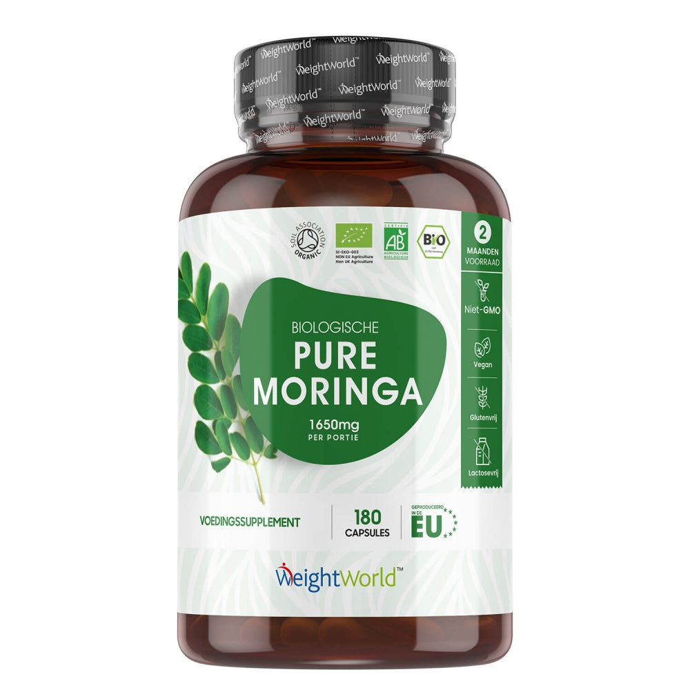 Biologische moringa capsules van WeightWorld