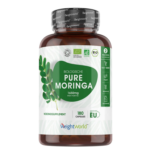 Biologische moringa capsules van WeightWorld