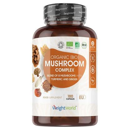 Biologische paddenstoelen complex capsules van WeightWorld