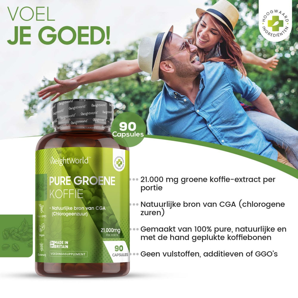 De voordelen van de green coffee capsules van WeightWorld