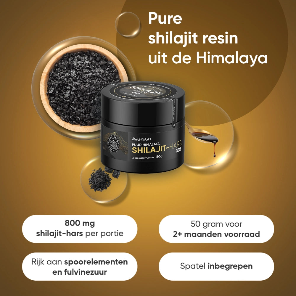Pure shilajit Hars uit de Himalaya - Shilajit kopen bij WeightWorld