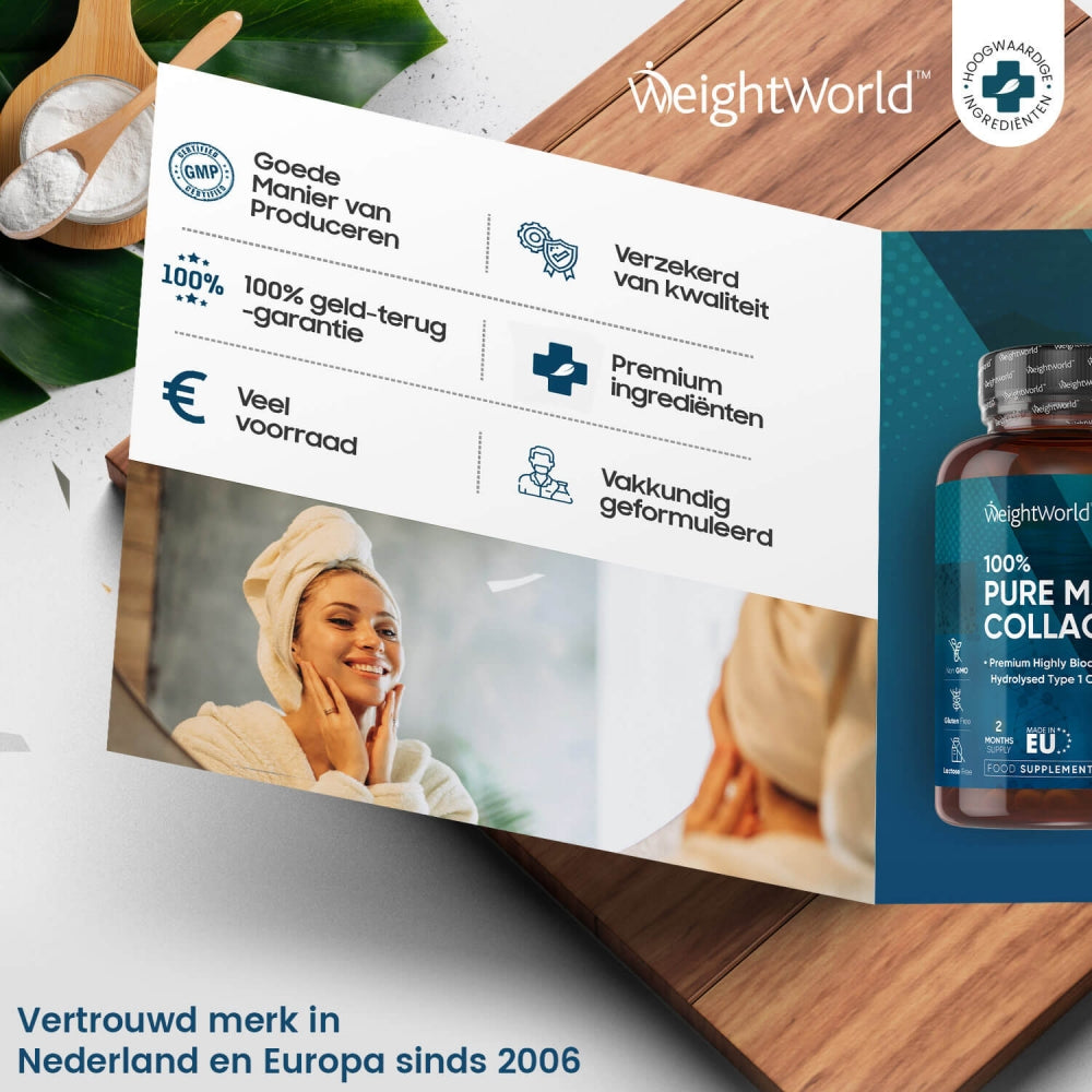 Kenmerken van het type 1 collageen supplement van WeightWorld