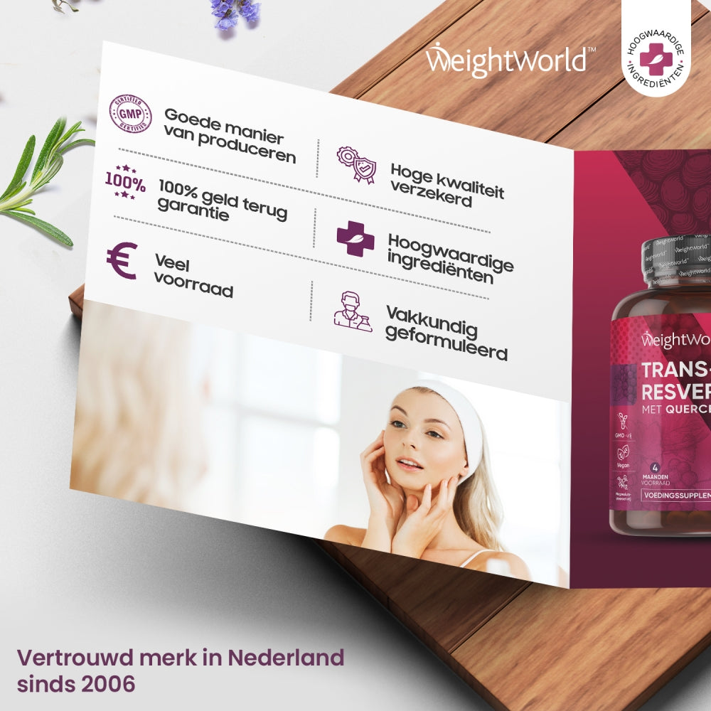 Andere kenmerken van het resveratrol supplement van WeightWorld