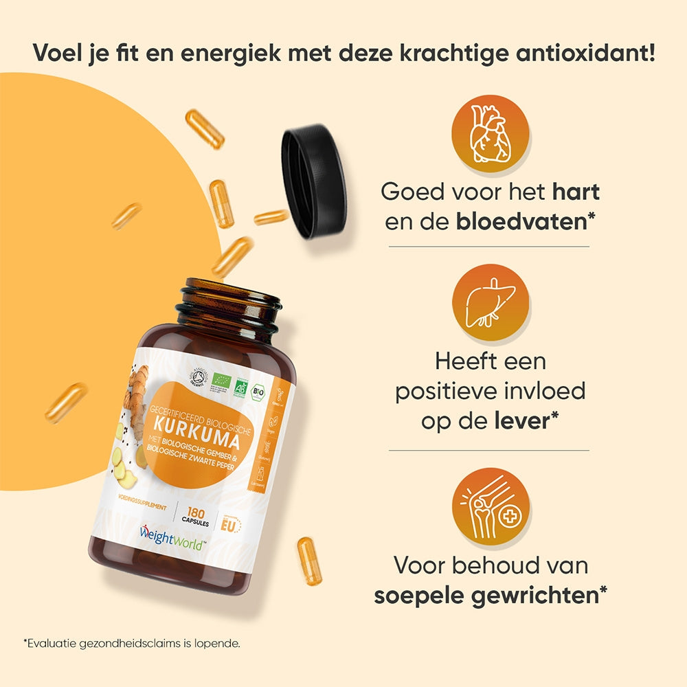 Biologische Kurkuma met Zwarte Peper en Gember