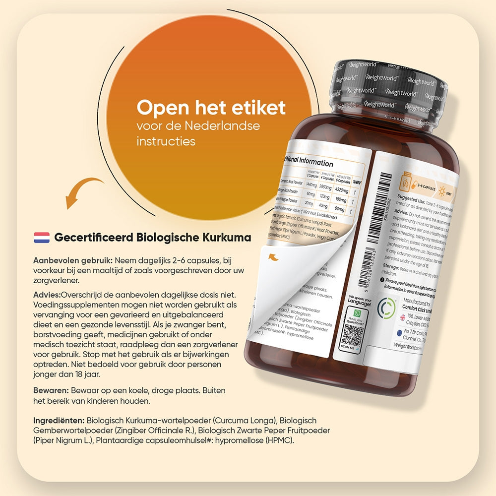 Biologische Kurkuma met Zwarte Peper en Gember