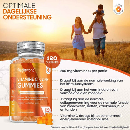 Voordelen van de vitamine C met zink gummies van WeightWorld