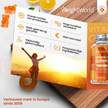 Kenmerken van de vitamine C gummies van WeightWorld
