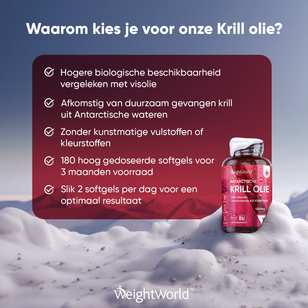 Andere voordelen van de krillolie softgels van WeightWorld