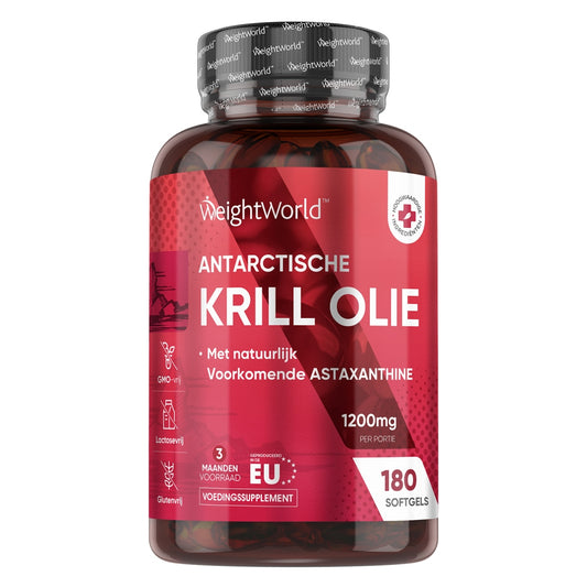 Een potje duurzame krill olie softgels van WeightWorld