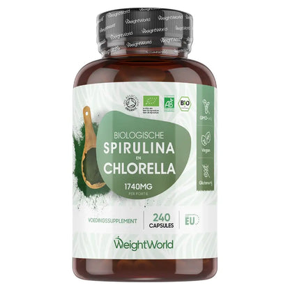 weightworld-nl-organic-spirulina-&-chlorella-1740mg-240-capsules-bottle-front