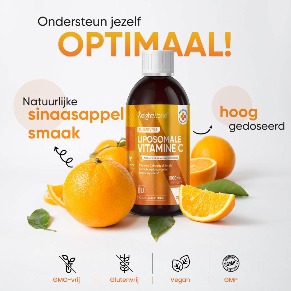 Andere kenmerken van de liposomale vitamine C vloeistof van WeightWorld