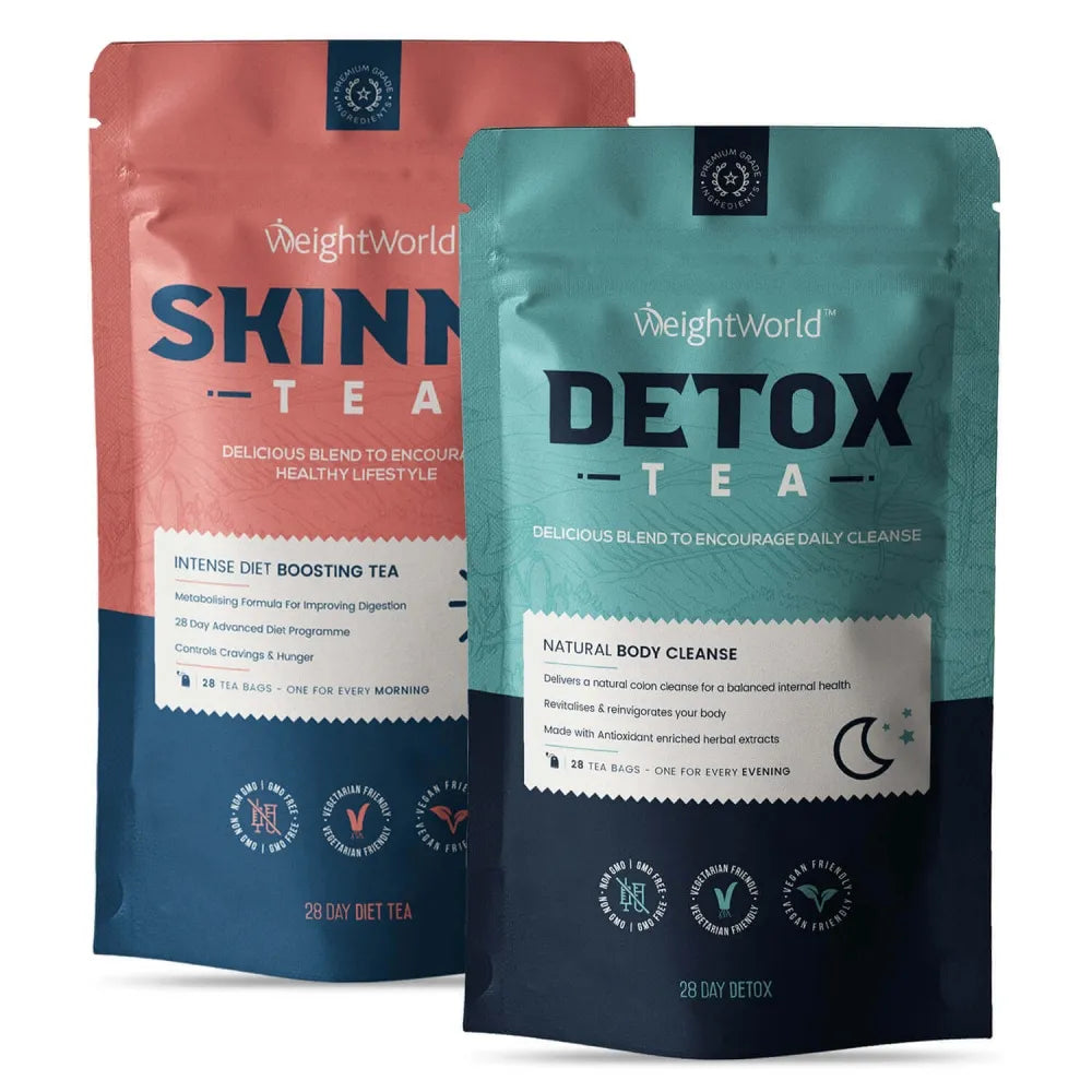 Een theebundel bestaand uit skinny thee en detox thee van WeightWorld